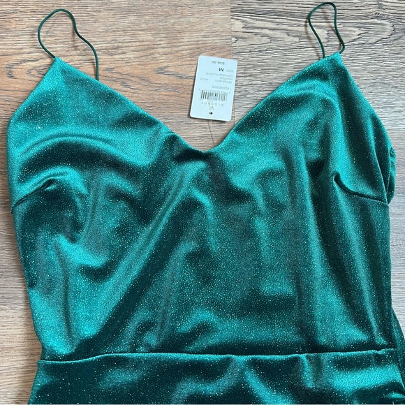 Windsor Green Velvet Glitter Dress - Picture 5 of 6